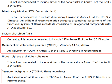 欧盟RoHS或将MCCPs和TBBPA加入限值清单